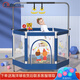迪步（DIBU）蹦蹦床50英寸兒童家用蹦床室內(nèi)2-10歲運(yùn)動(dòng)健身彈跳床家庭玩具跳跳 直徑1.3米帶吊環(huán)單杠