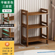 唐澎茶葉架子擺放架桌面博古架小型茶桌臺面置物架茶杯架子茶具收納架 茶色3層35長(cháng)【平板款】