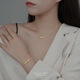KASIYU999足銀五福臨門轉運珠項鏈女吊墜送女友老婆生日七夕情人節(jié)禮物 金色項鏈+手鏈（證書+禮盒）