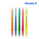 Double A 達伯埃韓國原裝進(jìn)口辦公學(xué)習手賬用亮色系和淡色系雙頭熒光筆單支裝多色可選 亮色系+淡色系