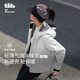 蕉下（beneunder）三合一沖鋒衣LS19523女短外套風(fēng)衣防風(fēng)氣絨保暖棉服 藤霧灰S