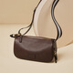 老人頭【頭層牛皮】單肩包包女包新款情人節時(shí)尚百搭斜挎包38婦女節禮物 咖啡色 小包