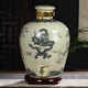 瓷蕓景德鎮(zhèn)陶瓷酒壇泡酒專用酒瓶家用密封白酒酒罐酒壺藥酒容器大酒缸 龍行天下-10斤帶龍頭（黃釉）