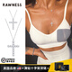 RAWNESS滿(mǎn)鉆十字架項鏈 925銀小眾吊墜美式疊戴鎖骨鏈送女友禮物滿(mǎn)鉆十字套鏈「大+小組合」2條