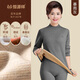 恒源祥中老年人德絨發(fā)熱保暖內(nèi)衣女士加厚加絨套裝媽媽羊毛線衣高領(lǐng)冬季 【羊絨+蠶絲+德絨】暴雨灰 XL (175)
