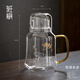 班意 加厚防爆耐高溫玻璃冷水壺帶蓋家用大容量涼水壺涼白開(kāi)茶壺 復古暖壺造型涼水壺配蓋