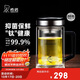 希諾抗菌玻璃杯雙層高檔辦公水杯男2025新款帶手柄泡茶杯子XN-9005KT