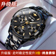 勞力士王子瑞士認證手表男士全自動(dòng)機械表防水夜光多功能時(shí)尚商務(wù)專(zhuān)用男表 全黑黑面-升級旗艦版