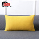 亓元純色加厚仿棉麻腰枕沙發(fā)抱枕靠墊簡(jiǎn)約客廳家用午睡枕長(cháng)方形靠枕 黃色 40X60腰枕含芯