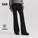 森馬（Semir）牛仔褲女保暖加絨拖地褲潮流2024冬時尚喇叭褲顯腿長109724124007