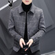 花花公子呢子外套男秋冬季男裝潮流韓版修身商務(wù)休閑毛呢夾克秋裝男裝上衣 灰色 2XL