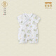 漢宮優(yōu)品新生兒短袖連衣龍年寶寶爬服初生兒夏季薄款哈衣剛出生嬰兒衣服 雙龍戲珠 73cm