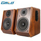 Gmtd CL04 HiFi有源2.0音箱音響會議室音響設備 筆記本臺式電腦音箱 家用客廳電視書架音響 原木色