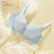 奧維絲麗【聚攏有溝】文胸小胸AB厚杯收副乳胸罩調(diào)整型內(nèi)衣有鋼圈上托有型 藍(lán)色 75A