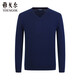 雅戈爾（YOUNGOR） 毛衫男士 秋冬季青年男羊毛衫 VYQW639998HVA 藍色 105cm