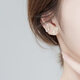 ?，敽y耳釘女小眾時(shí)尚氣質(zhì)耳環(huán)女士潮流生日禮物送女朋友 鏤空蝴蝶銀耳釘