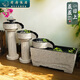 荷府家居 家居新中式流水噴泉擺件陽(yáng)臺(tái)花園戶(hù)外庭院禪意魚(yú)缸循環(huán)水庭院造景布置 四階流水噴泉