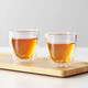 VIVA scandinavia玻璃雙層玻璃杯喝茶杯耐熱高硼硅玻璃杯套裝防燙隔熱杯子泡茶杯 雙層杯100ml兩只裝【V84000】