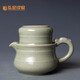 弘寶汝瓷 旅行茶具快客杯便攜茶具套裝一杯一壺可開(kāi)片 龍頭自由杯 辦公室單人戶(hù)外泡茶茶具套裝 粉青釉