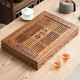 鑫戰匠（XIN ZHAN JIANG） 雞翅木茶盤(pán)實(shí)木家用儲水抽屜式茶臺大號簡(jiǎn)約紅木功夫茶具托 8款雞翅雅韻（不銹鋼盤(pán)46x30.5