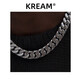KREAM 原創(chuàng  ) 雙面拉絲古巴項鏈男嘻哈女短同款 cuban link 鎖骨鏈 14mm50cm