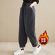 蘑菇同學(xué)【加絨可選】加絨休閑褲女秋冬寬松褲子新款加絨衛褲女秋冬運動(dòng)褲 1206#淺灰【加絨】 M【建議100-130斤】