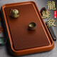 錦格德國電木茶盤(pán)家用高檔龍鱗紋功夫茶具現代簡(jiǎn)約茶臺大號電膠木托盤(pán) 電木茶盤(pán)黃龍鱗紋70*40*5cm