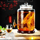 琉陽(yáng) 斯寶路泡酒玻璃瓶酒壇泡酒罐帶龍頭透明玻璃密封罐釀酒壇子 25斤瓶+不銹鋼龍頭12.5L