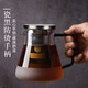 ORTOR茶壺玻璃泡茶壺耐高溫加厚花果茶壺茶具不銹鋼過濾網(wǎng)茶水壺 斯普瑞手柄茶壺（不銹鋼壺蓋