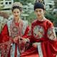 龍曼尼仕明制漢服婚服全套原創(chuàng)秀禾服新娘服新款中式婚紗古裝旗袍鳳冠霞帔 121漢服男（不含女裝） 均碼