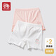 愛(ài)貝迪拉兒童安全褲打底褲女童防走光莫代爾內(nèi)褲二合一保險(xiǎn)短褲夏季薄款 【莫代爾柔膚】粉+白 2條 110 (S)