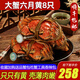 【活蟹】陽澄清歆大閘蟹 鮮活特大螃蟹公蟹母蟹 海鮮水產(chǎn)生鮮禮盒 精品六月黃3.0-3.3兩 八只禮盒裝