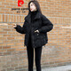 皮爾卡丹（pierre cardin）官方九江棉服品牌高端女裝2026冬季新款寬松短款棉服女小個(gè)子黑 平湖旗艦款黑色 XL 平湖旗艦款