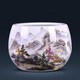 乾雅堂 景德鎮(zhèn)陶瓷器中式家居客廳聚寶盆裝飾品玄關(guān)工藝品擺件電視柜博古架聚寶缸結(jié)婚送禮魚缸 仿古粉彩寧靜致遠(yuǎn)聚寶盆（高22cm）-匠心傳承
