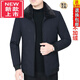 踏司紅25年冬季新款中年男士加絨棉衣冬季新款加厚棉服爸爸裝冬裝外套中 WF-03款-藏青【翻.領(lǐng)加絨】 180/2XL 建議120-138斤