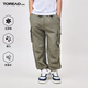 探路者（TOREAD）男女童褲子 秋冬季款童裝兒童運動(dòng)休閑長(cháng)褲子QAMMBM95666 巖石綠 140