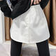 詩(shī)蘭倫薩小屁簾鯊魚(yú)褲打底內搭神器裝飾假兩件疊穿下擺遮屁股紐扣款短裙女 白色 均碼（80-150斤）