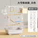 卡熙鳥(niǎo)籠鸚鵡鳥(niǎo)籠全透明防飛濺亞克力家用大型牡丹鸚鵡專(zhuān)用繁殖籠用品 1大號鐵絲款_白色-繁殖箱12件