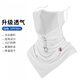 TUTORGOOSE鵝奢夏日新款男女冰絲防曬面罩防紫外線(xiàn)戶(hù)外護全臉罩防風(fēng)騎行面巾 升級款 白色【冰絲帶網(wǎng) 可調掛耳】