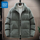 真維斯（Jeanswest）華夫格棉服男秋冬季燈芯絨棉衣外套男裝加厚保暖棉襖冬裝 JD2001 軍綠 2XL