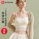 FitonTon美背吊帶背心蕾絲細(xì)肩帶抹胸遮副乳內(nèi)搭外穿打底內(nèi)衣白色