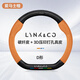 HOCASEN領(lǐng)克汽車(chē)方向盤(pán)套真皮08emp碳纖維09吸汗03防滑07超薄01/02/05/06 D形/碳纖皮-愛(ài)馬士橙-領(lǐng)克標