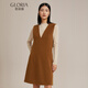 歌莉婭Gloria/歌莉婭   100支全羊毛背心裙  11CL4K220 86Y咖啡色 S