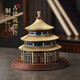 乾簡(jiǎn) 純黃銅創(chuàng  )意擺件家用室內香爐檀香沉香香薰爐茶道焚香熏香盤(pán)托盒 天壇實(shí)木底銅擺件