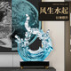 pinyuefashion風(fēng)生水起入戶鑰匙收納玄關(guān)擺件中式高檔客廳家居裝飾喬遷新居禮品 風(fēng)生水起【漸變藍(lán)】帶底座