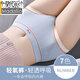 莫代爾女士?jì)妊澟?棉抗菌抑菌底襠高彈舒適無(wú)縫無(wú)痕中腰女士三角內褲 裝：膚色+紫色+黃色+粉色 4條 L 120-150斤