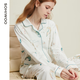 sohiwoo月子服春夏純棉產(chǎn)后孕婦睡衣四季款產(chǎn)婦哺乳家居服套裝 夢(mèng)游奇境印花套裝 L