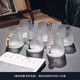 格娜斯（CRISTALGLASS）玻璃杯家用客廳耐高溫水杯家庭套裝泡茶杯帶把手高顏值喝水杯子 六色錘紋把杯300ml6只