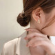 玖維婭925銀針珍珠耳環(huán)女新款閃鉆氣質(zhì)韓國個(gè)性簡(jiǎn)約百搭耳釘網(wǎng)紅潮人耳飾品 JYD215雙層貝殼耳環(huán)一對