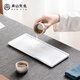 南山先生  茶盤陶瓷家用功夫茶具大號干泡茶臺配件枯山水干泡盤 枯山水干泡盤_禪風白